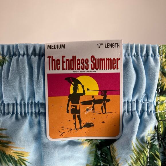 NWT THE ENDLESS SUMMER Palm Tree Swim Trunks 17" Medium - Picture 4 of 5